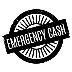 Emergency Cash stamp. Grunge design with dust scratches. Effects can be easily removed for a clean, crisp look. Color is easily changed.