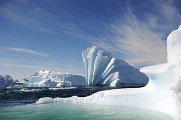 Papier Peint photo autocollant Antarctique Icebergs, Antarctique