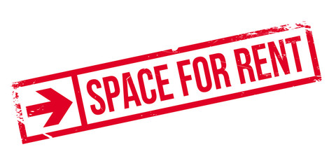 Space For Rent stamp. Grunge design with dust scratches. Effects can be easily removed for a clean, crisp look. Color is easily changed.