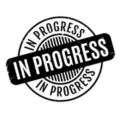 In Progress rubber stamp