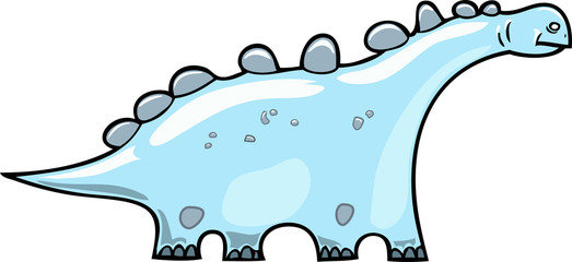 Brontosaurus cartoon in color
