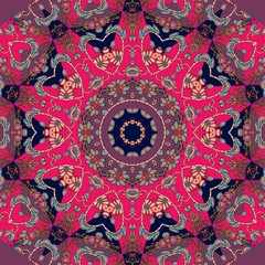 Cute rug or bandana print in boho style.