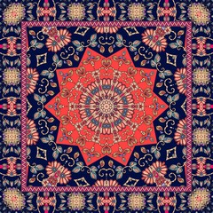 Indian rug. Vector.