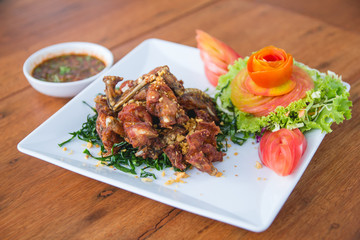 Fried Frog with Garlic