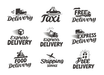 Obraz premium Express delivery service logo. Vector icon or symbol