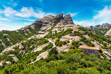 Fototapeta na wymiar Montserrat mountains in Spain