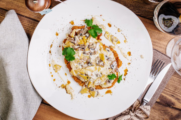 pork steak with cream sauce