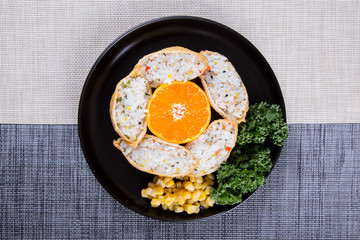 Fried Tofu Rice Balls ( yubu chobap ) - Korean style food