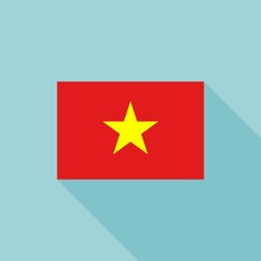 Vietnam flag , flat design vector with official proportion