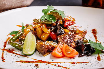 marinated beef salad