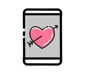 Love Crush Hand-phone Icon