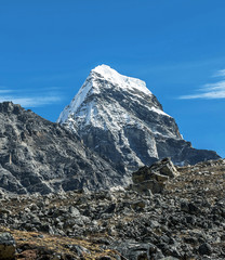 View of the Chola peak (6069 m) in the area of Cho Oyu - Gokyo r