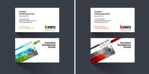 Vector business card template with rectangular diagonal for PR, 