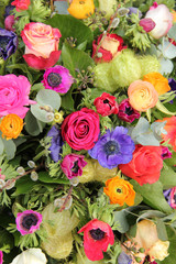 Obraz na płótnie Canvas Wildflower arrangement in bright colors