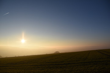 Obraz premium Feld am Dezembernachmittag