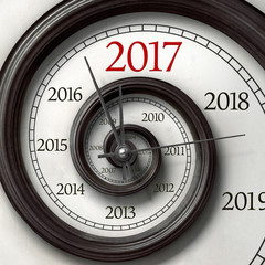 Twisted clock of year 2017