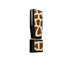 3d letter with giraffe fur texture