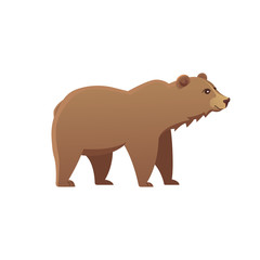 Fototapeta na wymiar cute bear vector illustration Grizzly