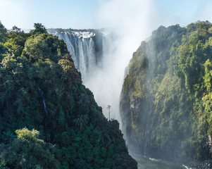 The Victoria falls is the largest curtain of water in the world (1708 meters wide). The falls and...