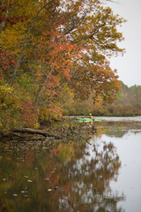 Kayaker on Pond, Massachusetts