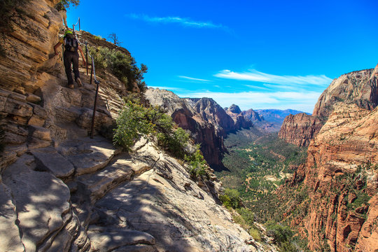 Angels Landing in Zion Canyon National Park.