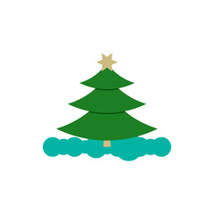 christmas tree Vector illustration christmas tree with star
