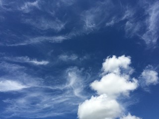 Fototapeta premium Wallpaper collections, Beautiful blue sky with white fluffy clouds 3