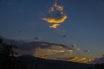 Sunset at Gardiner, Montana - northwest side of Y