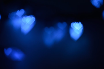 Bokeh lights, heart shapes