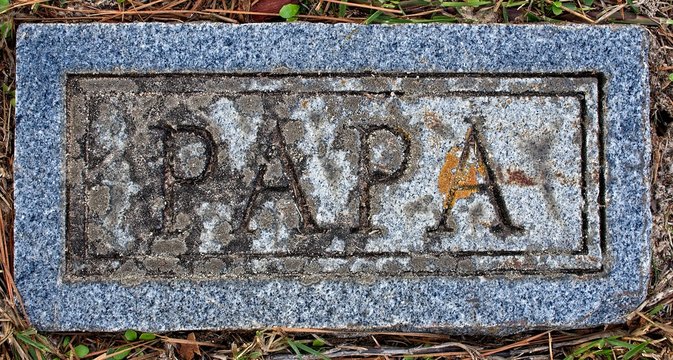 Tomball, TX USA - Dec. 27, 2016  -  This cemetery is a TX Landmark and was open in 1873.  There are four grave marker that read PAPA, MAMA, FATHER & Mother.  There was no dates or names.