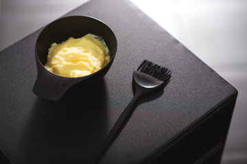 Hairdresser tools on a table
