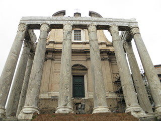 Antique architecture in Roman Forum