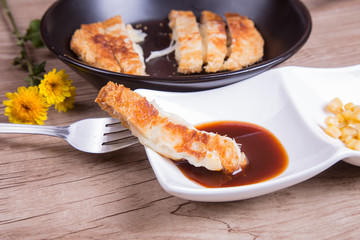 Cheese pork cutlet - Korean food