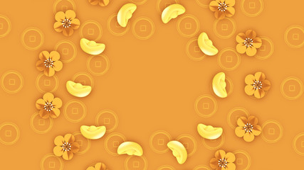 3d rendering picture of Chinese New Year background