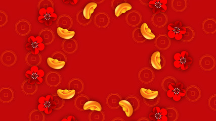 3d rendering picture of Chinese New Year background