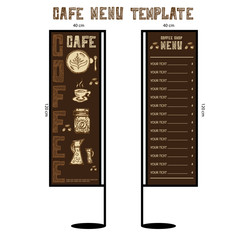 menu cafe template banner flag