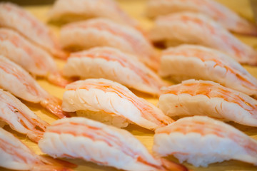 Fresh shrimp sushi