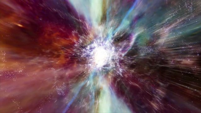 Space Travel 2202: Traveling through star fields and galaxies in deep space (Loop).