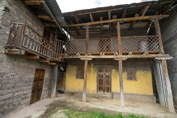 Fototapeta na wymiar rustic colonial house details in Sigsig Ecuador