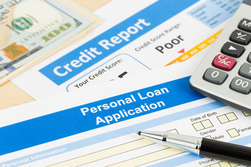 Personal loan application form poor credit score with calculator