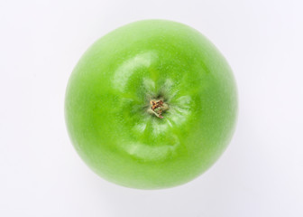 Green Apples on the white background