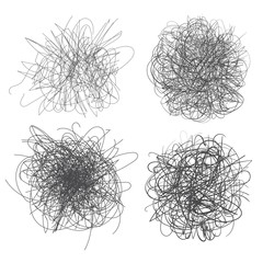 Abstract chaotic round sketch for your design