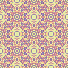 Ethnic Floral Seamless Pattern in The Oriental Style. Elegant Luxury Texture for Textile, Wallpapers, Backgrounds and Wrapping.