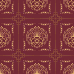 Wallpaper in the Style of Baroque. Seamless Pattern. Elegant Luxury Texture for Textile, Wallpapers, Backgrounds and Wrapping.