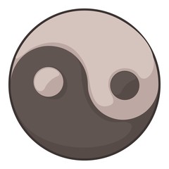 Ying yang icon. Cartoon illustration of ying yang vector icon for web