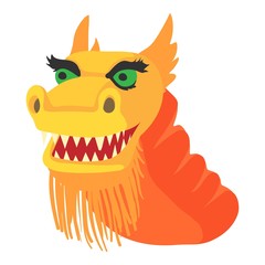 Chinese dragon icon. Cartoon illustration of chinese dragon vector icon for web