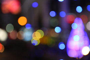 Beauty of Bangkok midtown night light, Bokeh background