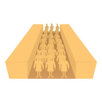 Terracotta army icon. Cartoon illustration of terracotta army vector icon for web