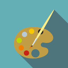 Palette icon. Flat illustration of palette vector icon for web