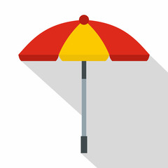 Fototapeta premium Sun umbrella icon. Flat illustration of sun umbrella vector icon for web